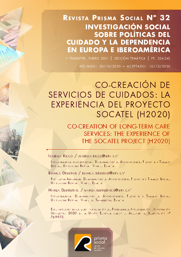 (PDF) Co-creación de servicios de cuidados: la experiencia del proyecto ...
