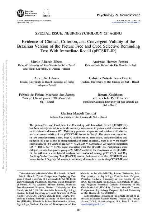 (PDF) Evidence of clinical, criterion, and convergent validity of the ...