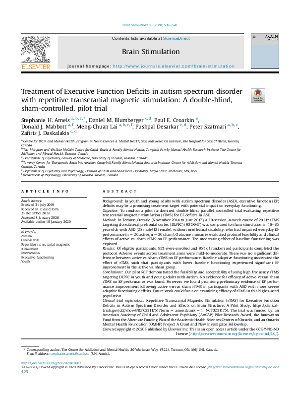 (PDF) Treatment of Executive Function Deficits in autism spectrum ...