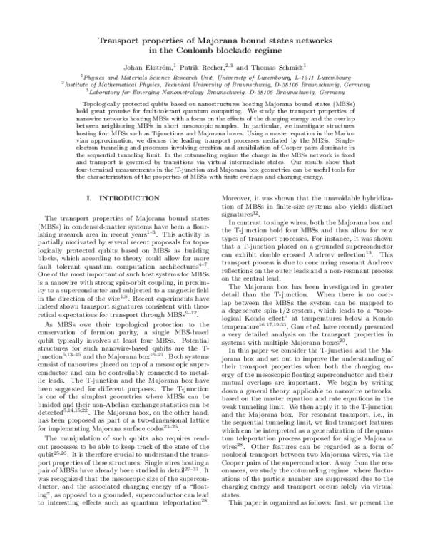 (PDF) Transport properties of coupled Majorana bound states in the ...