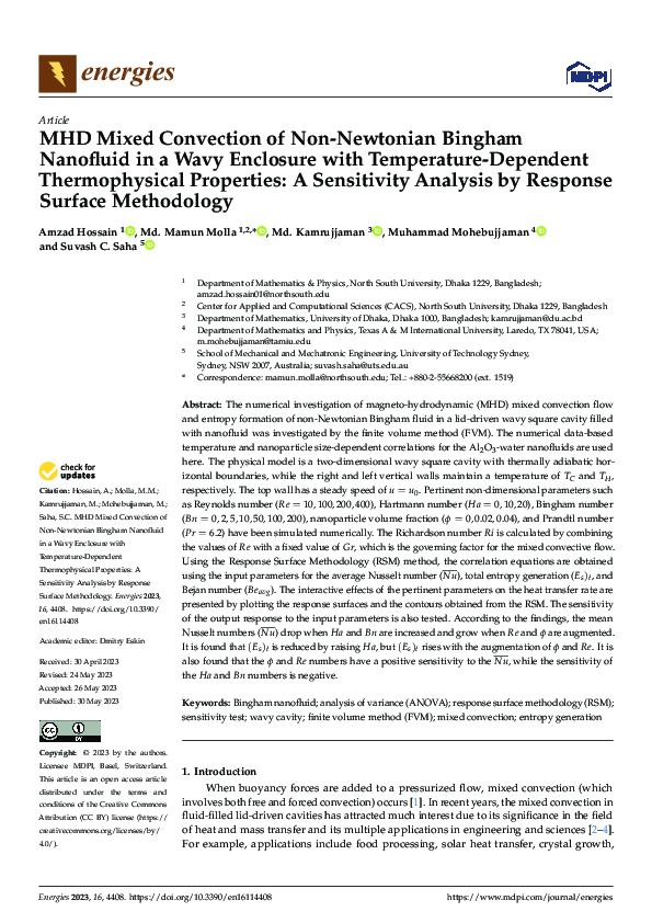 (PDF) MHD Mixed Convection of Non-Newtonian Bingham Nanofluid in a Wavy ...