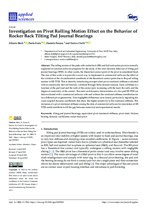 (PDF) Investigation on Pivot Rolling Motion Effect on the Behavior of ...