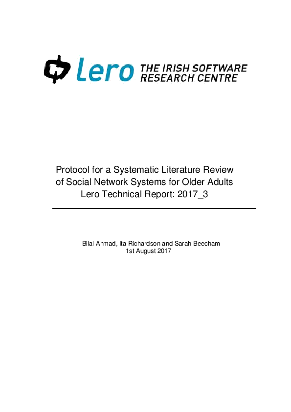 (PDF) A Systematic Literature Review of Social Network Systems for ...
