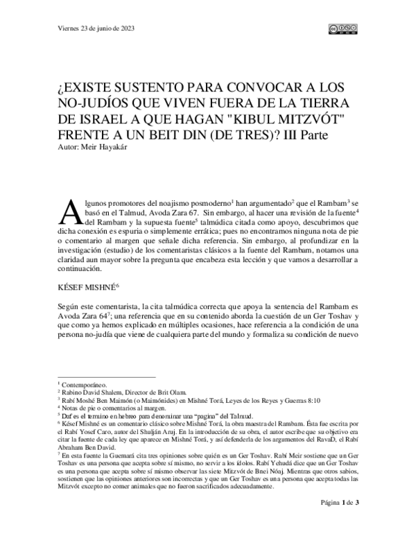 (PDF) Revisión de Fuentes sobre el Kibul Mitzvót a personas no-judías ...