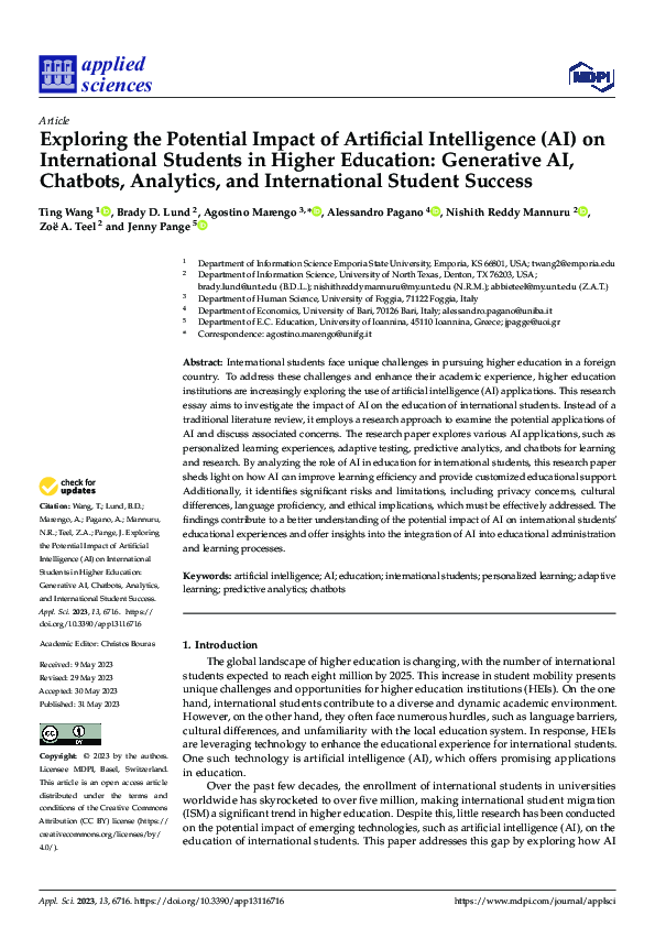(PDF) Exploring the Potential Impact of Artificial Intelligence (AI) on ...