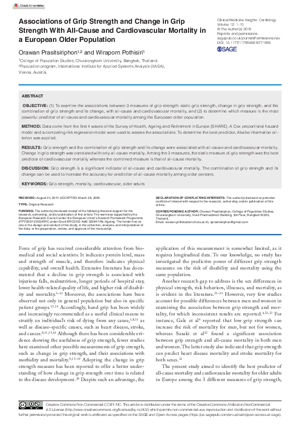 (PDF) Associations of Grip Strength and Change in Grip Strength With ...