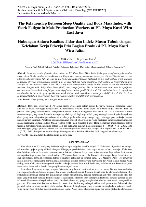 (PDF) The Relationship Between Sleep Quality and Body Mass Index with ...