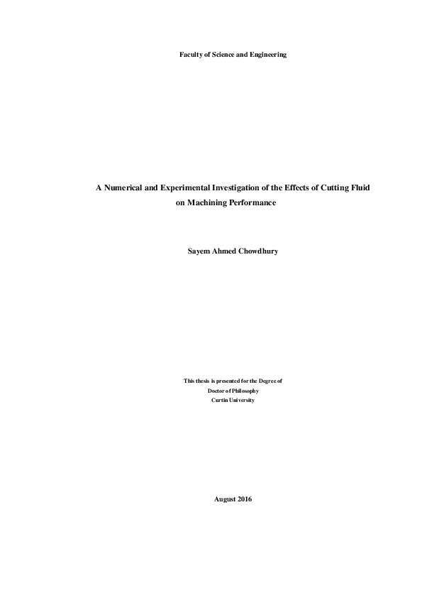 (PDF) A Numerical and Experimental Investigation of the Effects of ...