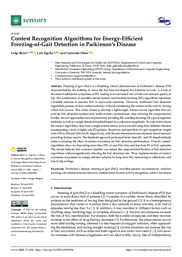 (PDF) Context Recognition Algorithms for Energy-Efficient Freezing-of ...