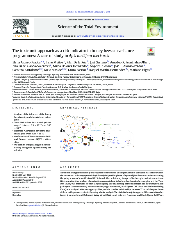 (PDF) The toxic unit approach as a risk indicator in honey bees ...