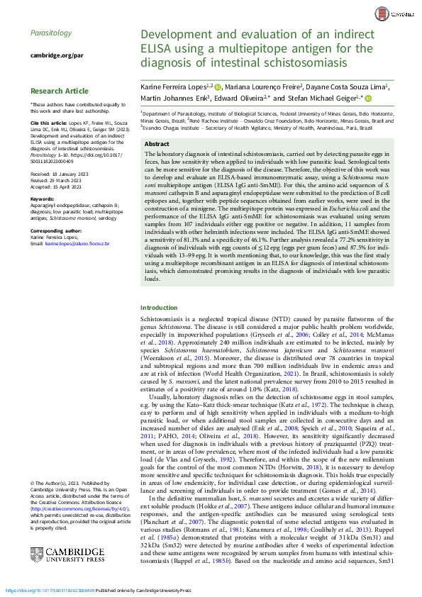 (PDF) Development and evaluation of an indirect ELISA using a ...