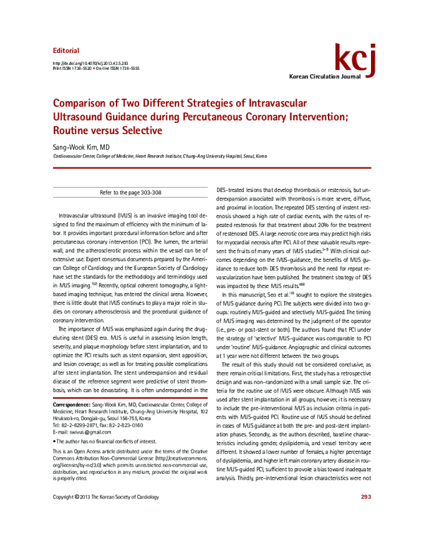 (PDF) Comparison of Two Different Strategies of Intravascular ...