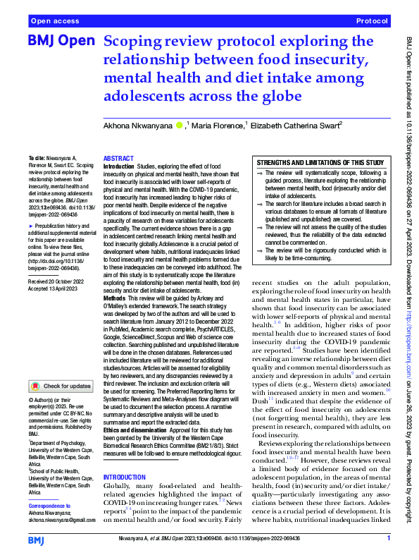 (PDF) Scoping review protocol exploring the relationship between food ...
