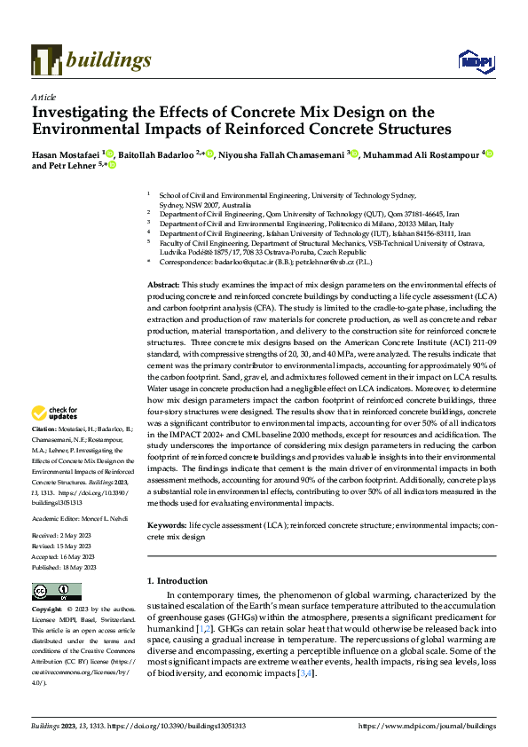 (PDF) Investigating the Effects of Concrete Mix Design on the ...