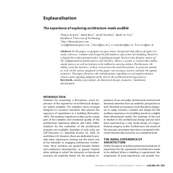 (PDF) Explauralisation: The experience of exploring architecture made ...