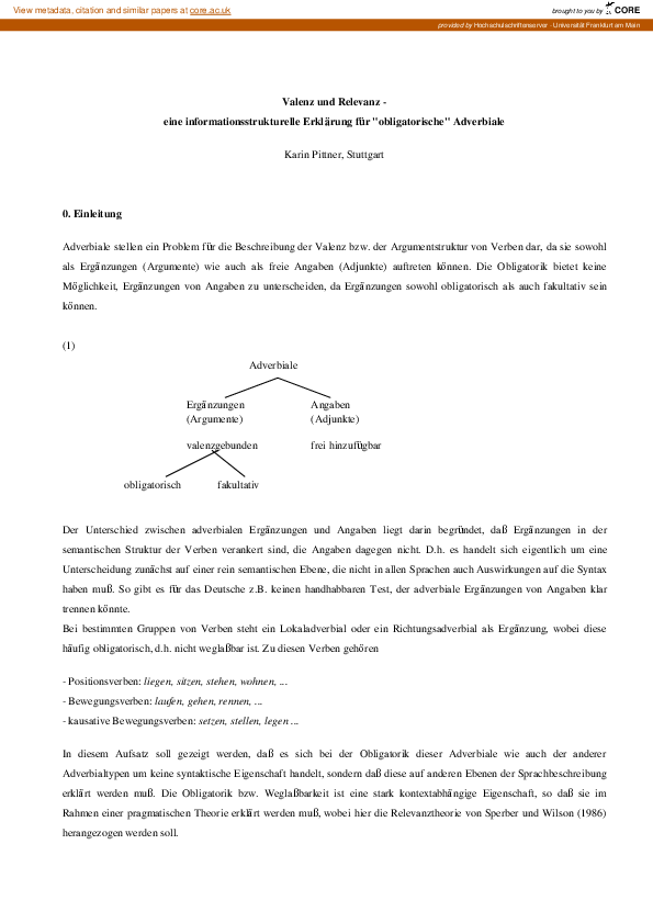 (PDF) Valenz und Relevanz - eine informationsstrukturelle Erklärung für ...