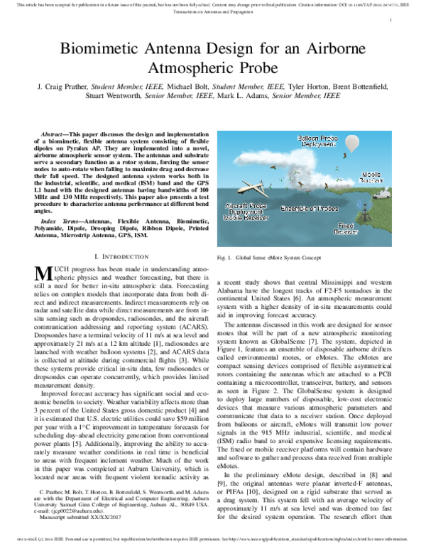 (PDF) Biomimetic Antenna Design for an Airborne Atmospheric Probe