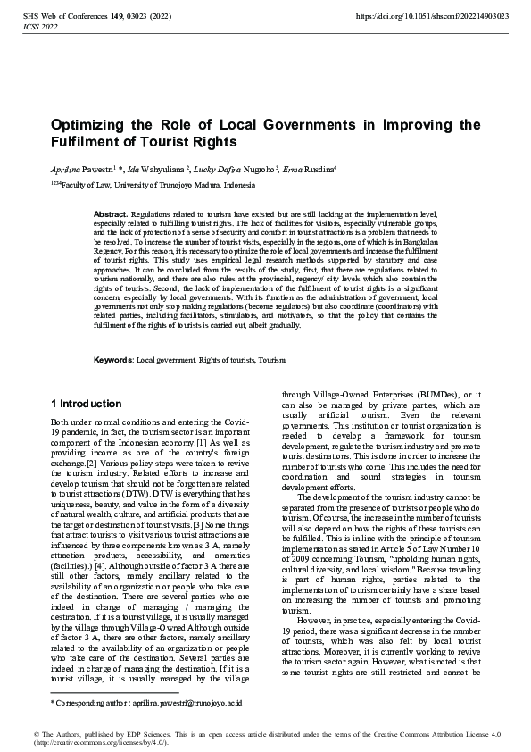 (PDF) Optimizing the Role of Local Governments in Improving the ...