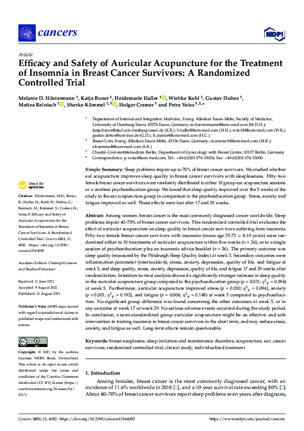 (PDF) Efficacy and Safety of Auricular Acupuncture for the Treatment of ...