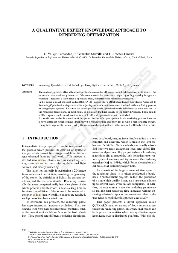 (PDF) A Qualitative Expert Knowledge Approach to Rendering Optimization