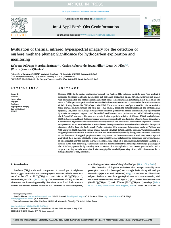 (PDF) Evaluation of thermal infrared hyperspectral imagery for the ...