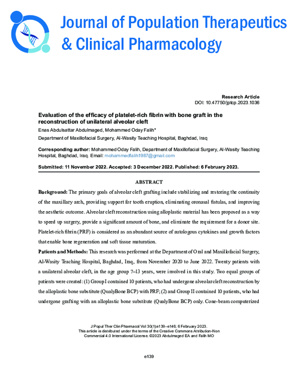 (PDF) Evaluation of the efficacy of platelet-rich fibrin with bone ...
