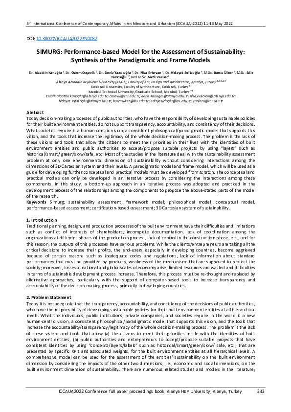 (PDF) SIMURG: Performance-based Model for the Assessment of ...