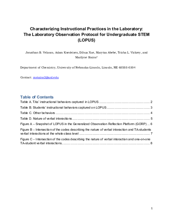 (PDF) Characterizing Instructional Practices in the Laboratory: The ...