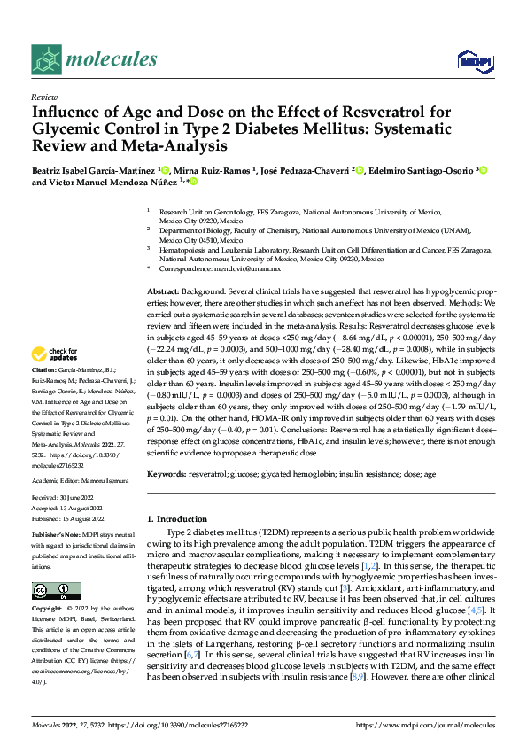 (PDF) Influence of Age and Dose on the Effect of Resveratrol for ...