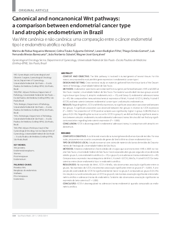 (PDF) Canonical and noncanonical Wnt pathways: a comparison between ...