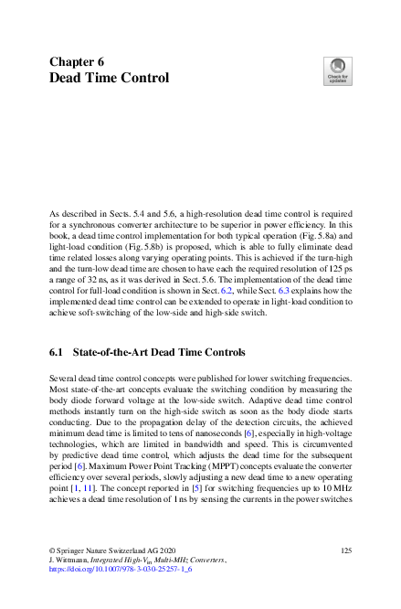 (PDF) Dead Time Control