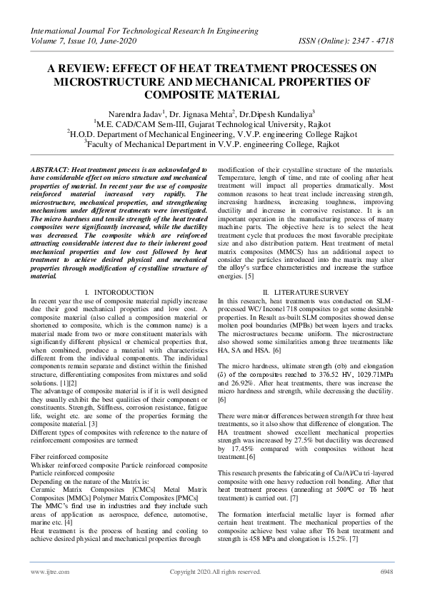 (PDF) A Review: Effect of Heat Treatment Processes on Microstructure ...
