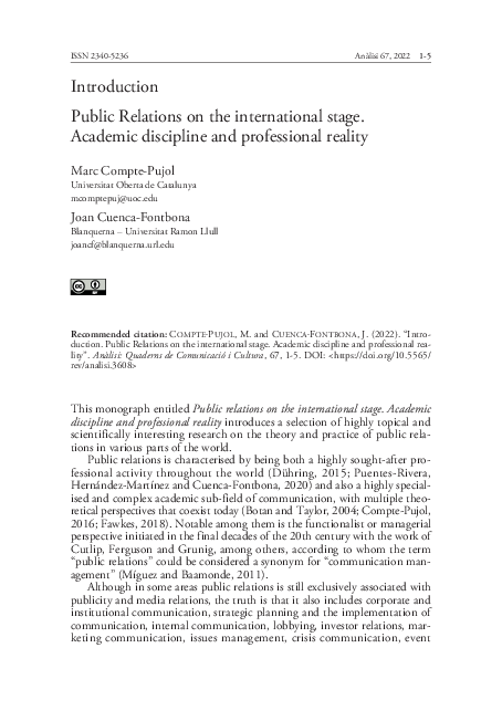 (PDF) Introduction Public Relations on the international stage ...