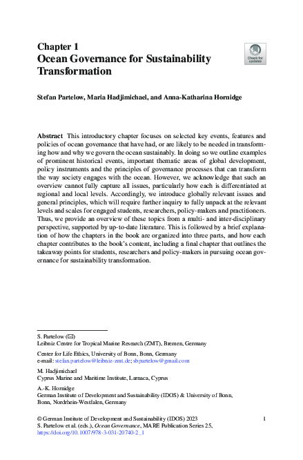 (PDF) Ocean Governance for Sustainability Transformation