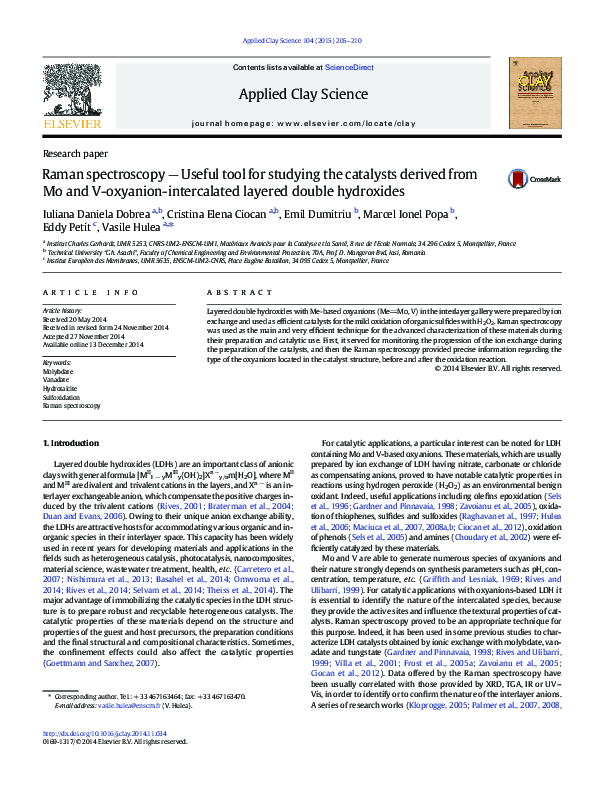 (PDF) Raman spectroscopy — Useful tool for studying the catalysts ...