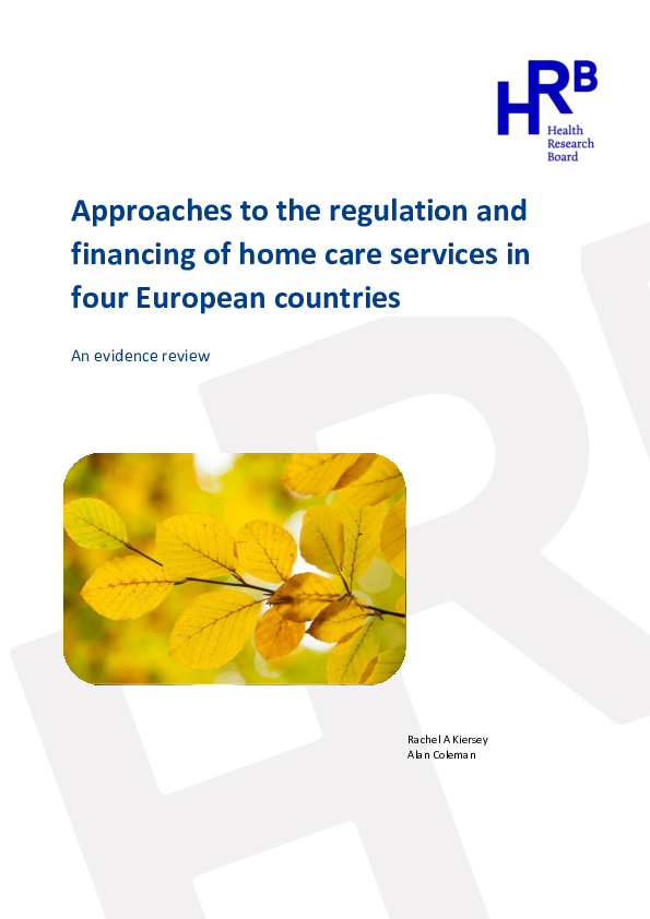 (PDF) Approaches to the regulation and financing of home care services ...