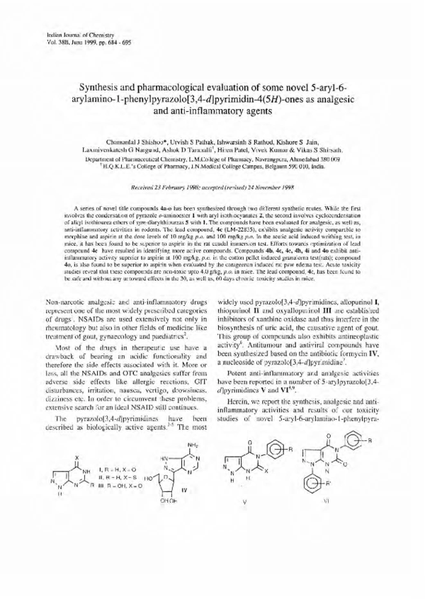 (PDF) Synthesis and pharmacological evaluation of some novel 5-aryl-6 ...