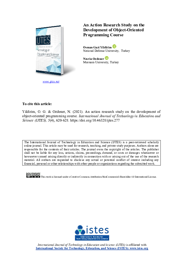 (PDF) An Action Research Study on the Development of Object-Oriented ...