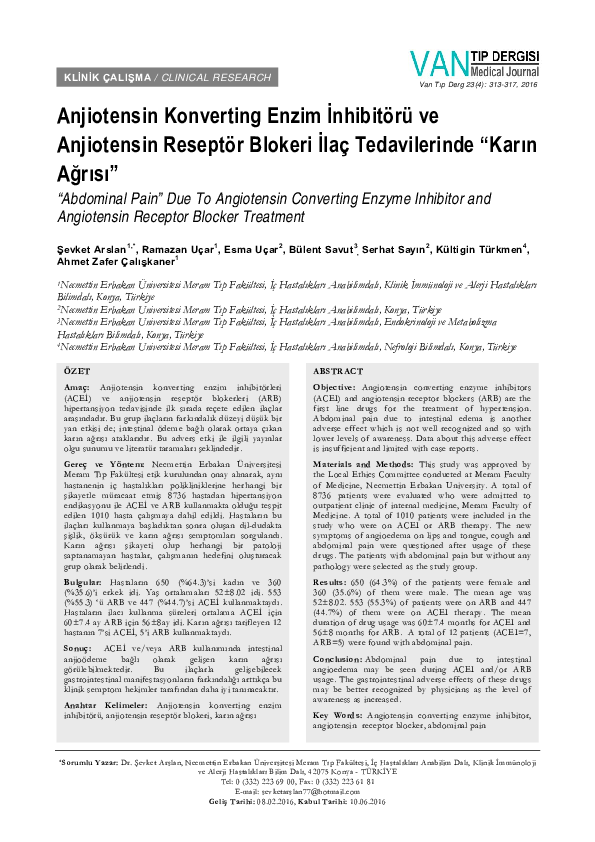 (PDF) “Abdominal pain” due to angiotensin converting enzyme inhibitor ...