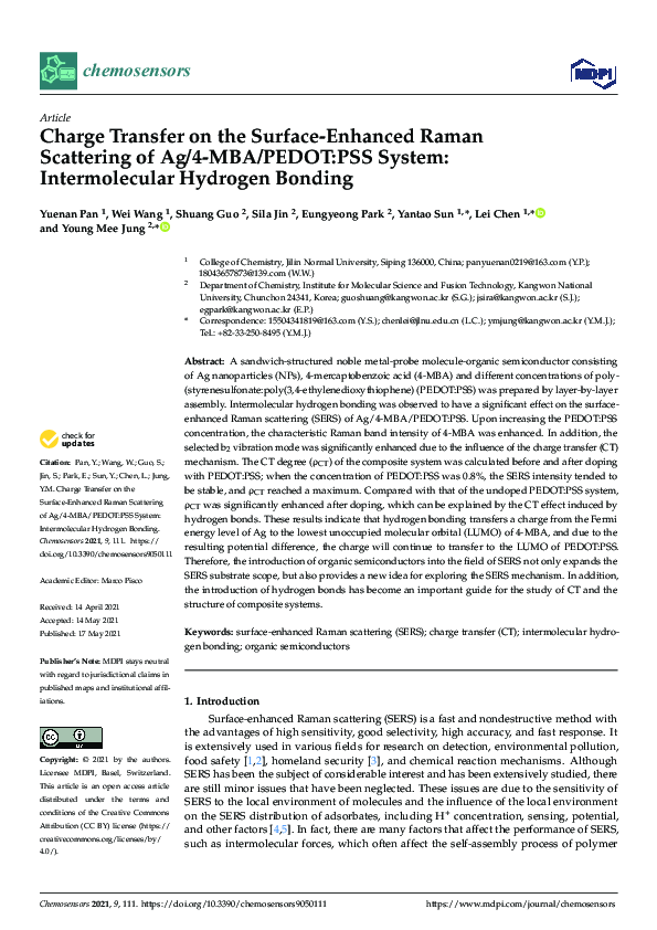 (PDF) Charge Transfer on the Surface-Enhanced Raman Scattering of Ag/4 ...
