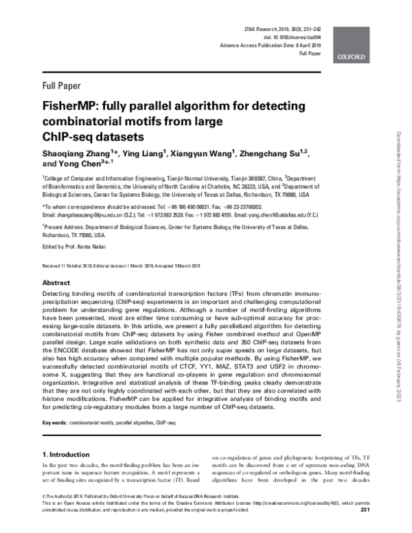 (PDF) FisherMP: fully parallel algorithm for detecting combinatorial ...