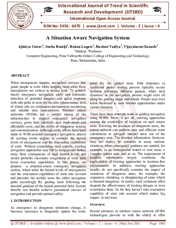 (PDF) A Situation Aware Navigation System