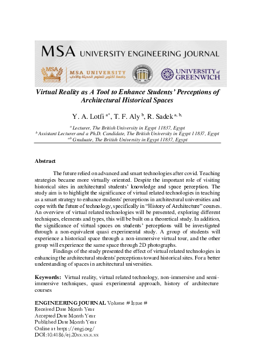 (PDF) Virtual Reality as A Tool to Enhance Students’ Perceptions of ...
