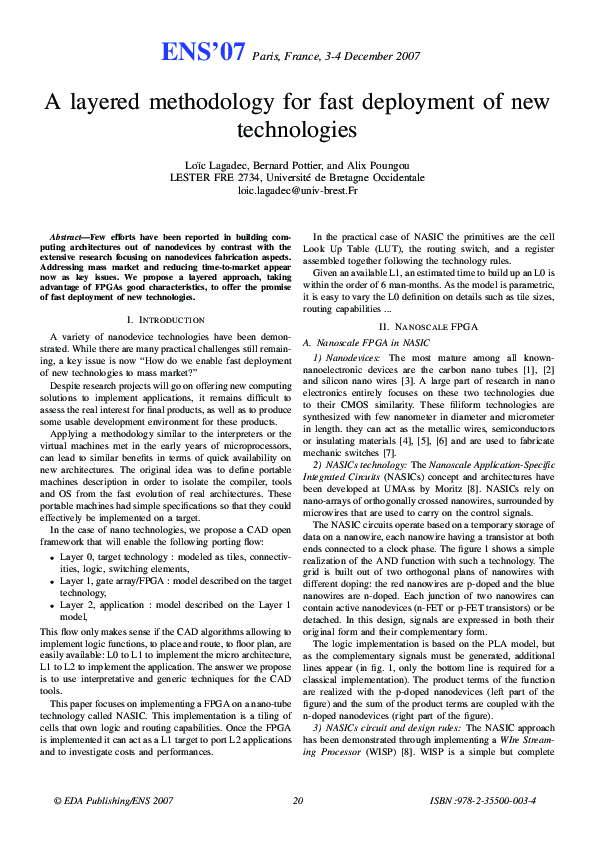 (PDF) A layered methodology for fast deployment of new technologies