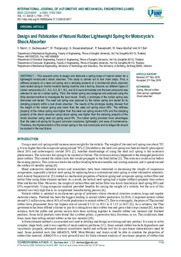 (PDF) Design and Fabrication a Lightweight Spring Made of Natural ...