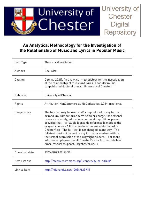 (PDF) An Analytical Methodology for the Investigation of the ...