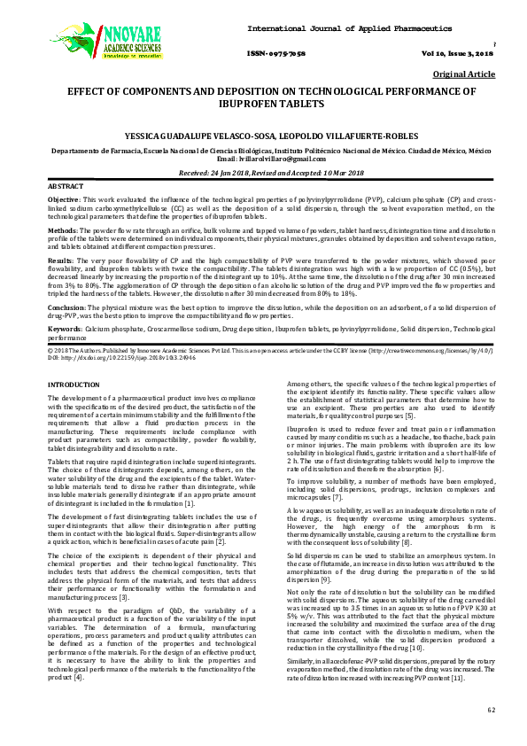 (PDF) EFFECT OF COMPONENTS AND DEPOSITION ON TECHNOLOGICAL PERFORMANCE ...