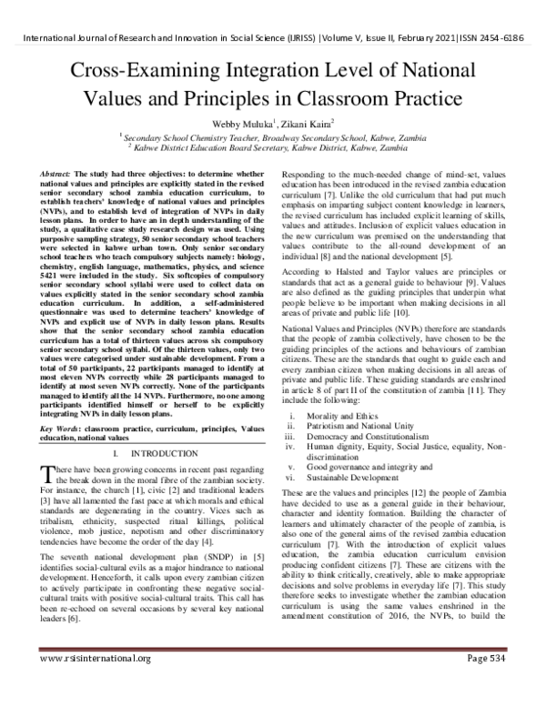 (PDF) Cross-Examining Integration Level of National Values and ...