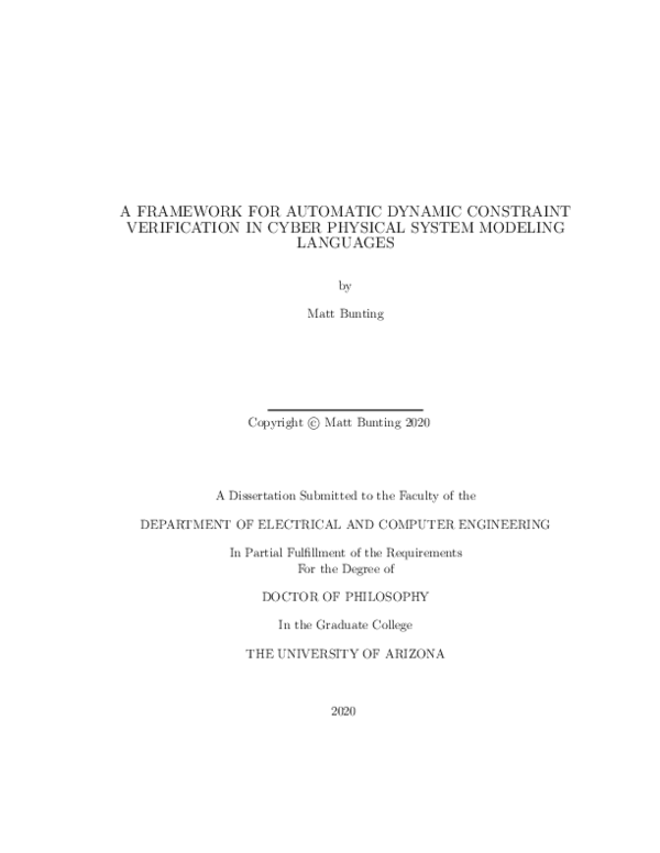 (PDF) A Framework for Automatic Dynamic Constraint Verification in ...