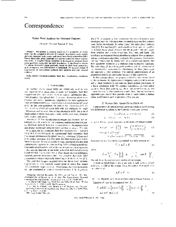 (PDF) Vector field analysis for oriented patterns